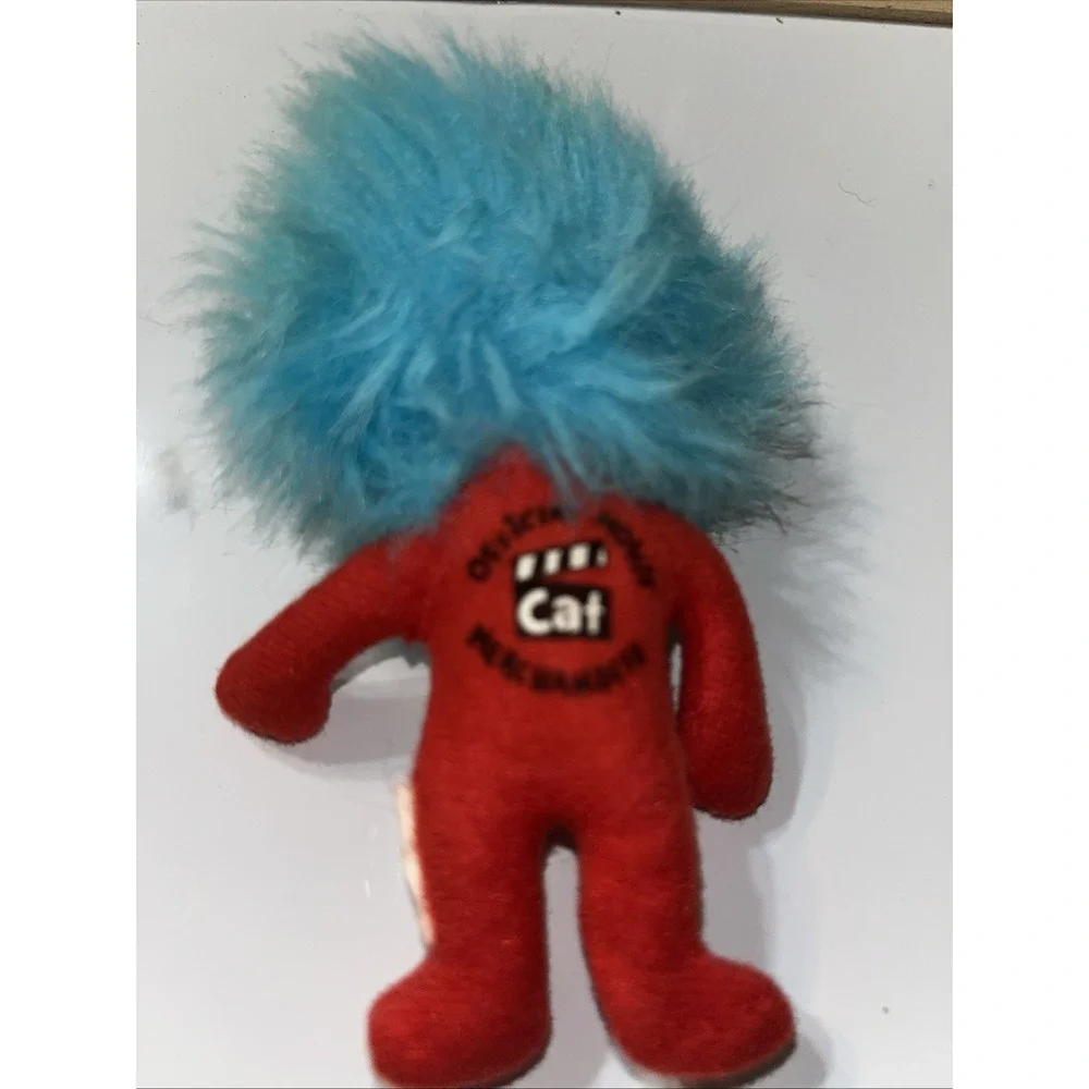 Vintage Plush Dr. Seuss The Cat in the Hat Thing 1 Red Suit Blue Hair Collectors